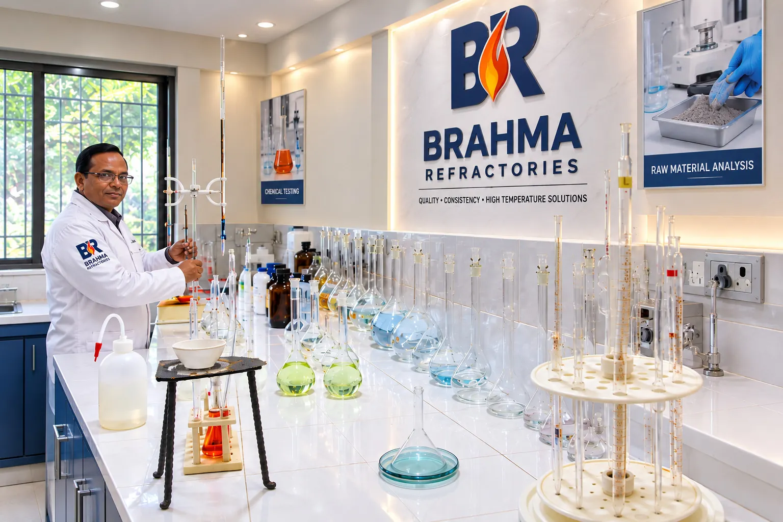 Brahma Refractories advanced laboratory testing and quality analysis